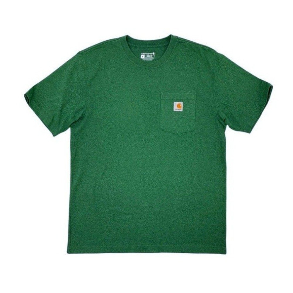 Carhartt K87 Pocket T Shirt Mens M Green Heather Loose Fit Workwear Tee